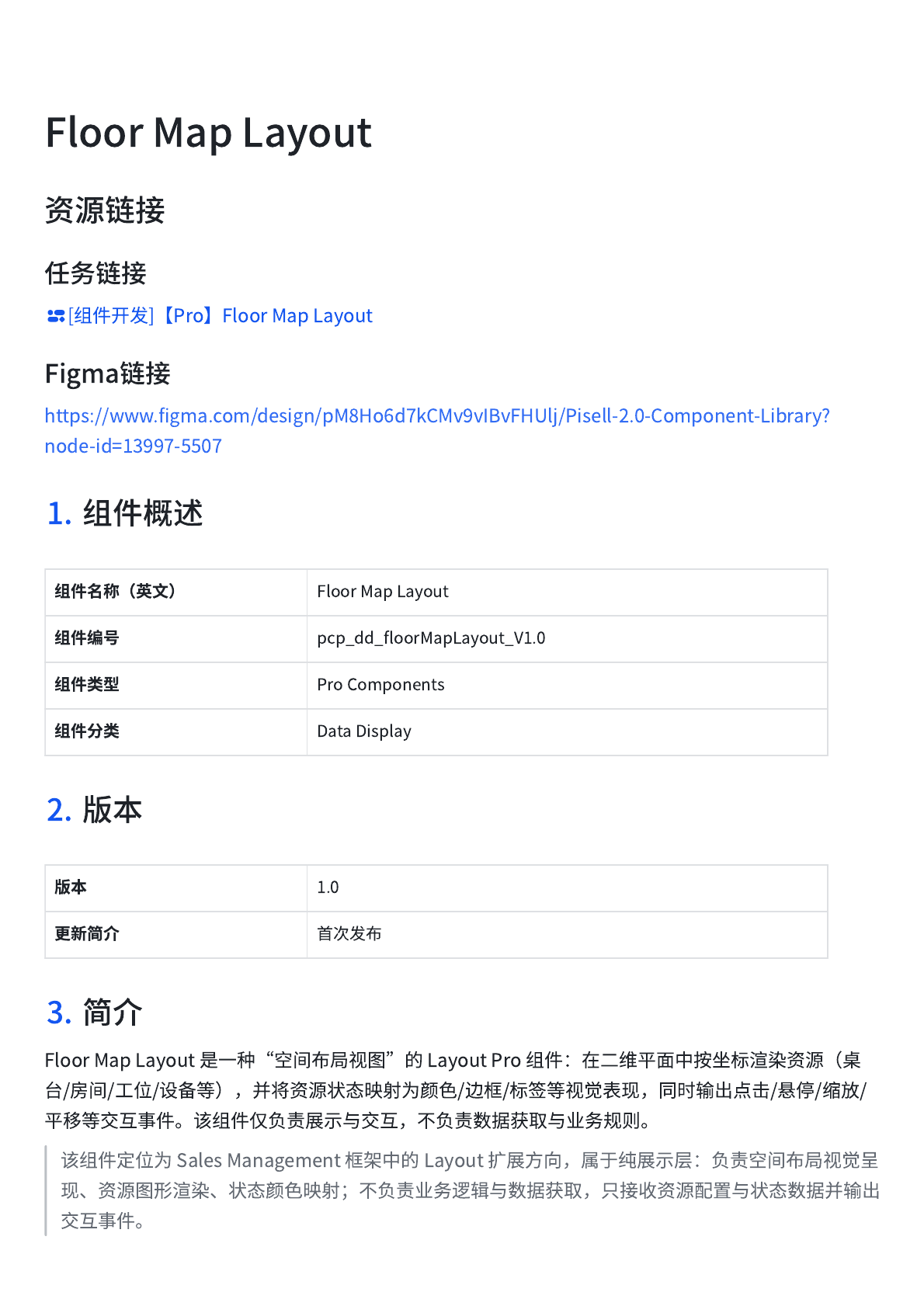 Floor Map Layout 组件文档