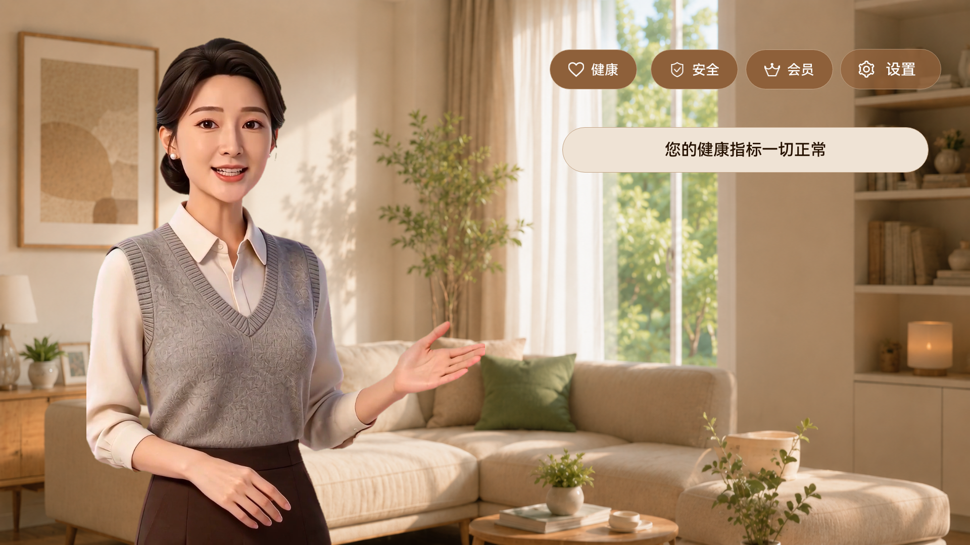 长者端 AI 管家蓝湖设计界面